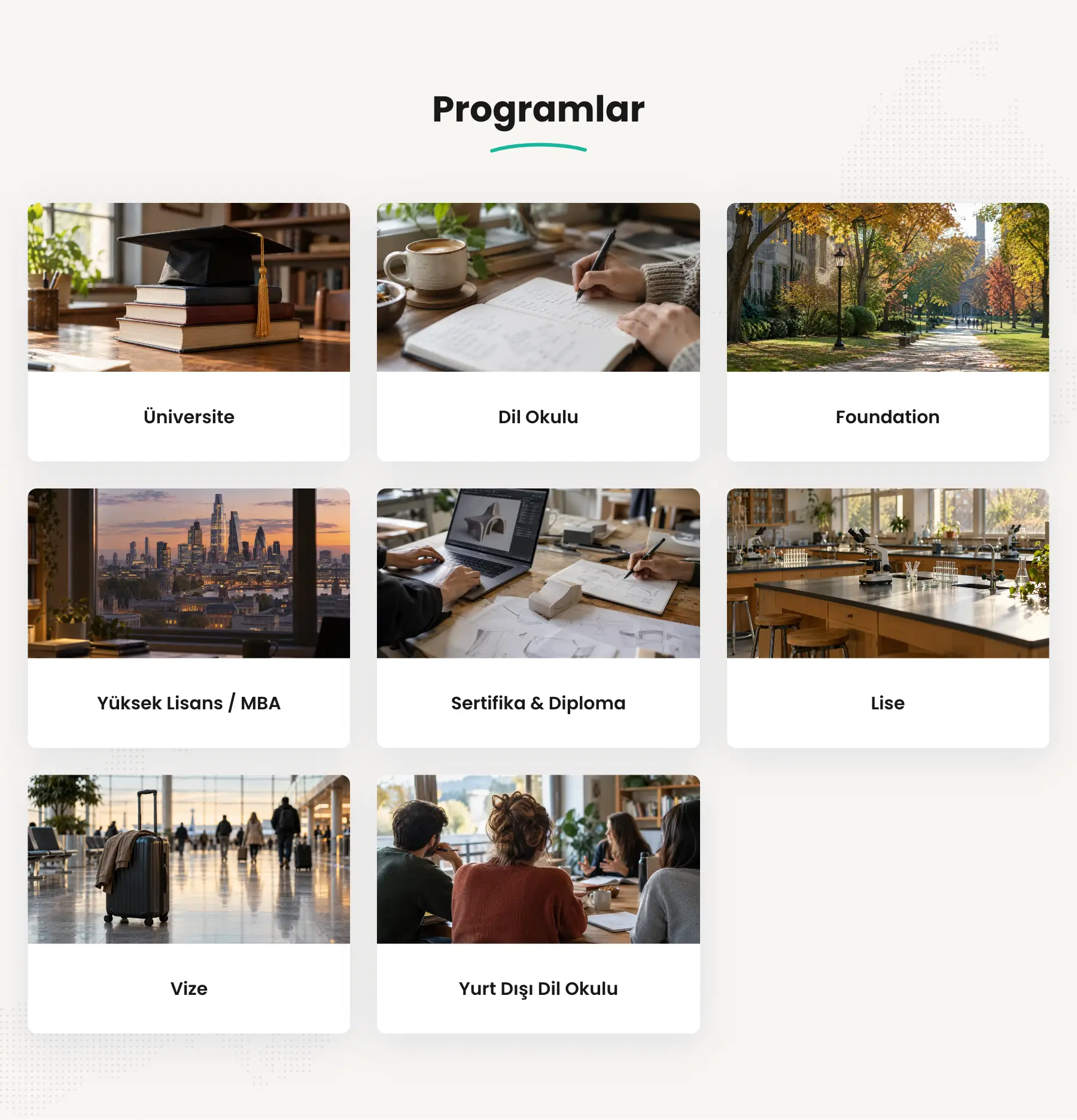Yeni görsellerle program kartları